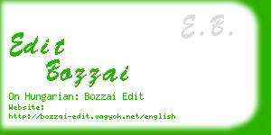 edit bozzai business card